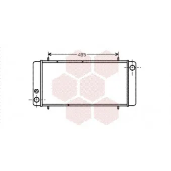 Radiateur, refroidissement du moteur VAN WEZEL 02002040