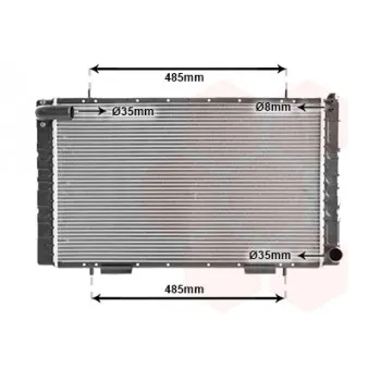 Radiateur, refroidissement du moteur VAN WEZEL 02002065