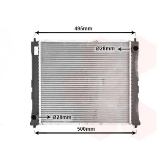 Radiateur, refroidissement du moteur VAN WEZEL 02002067