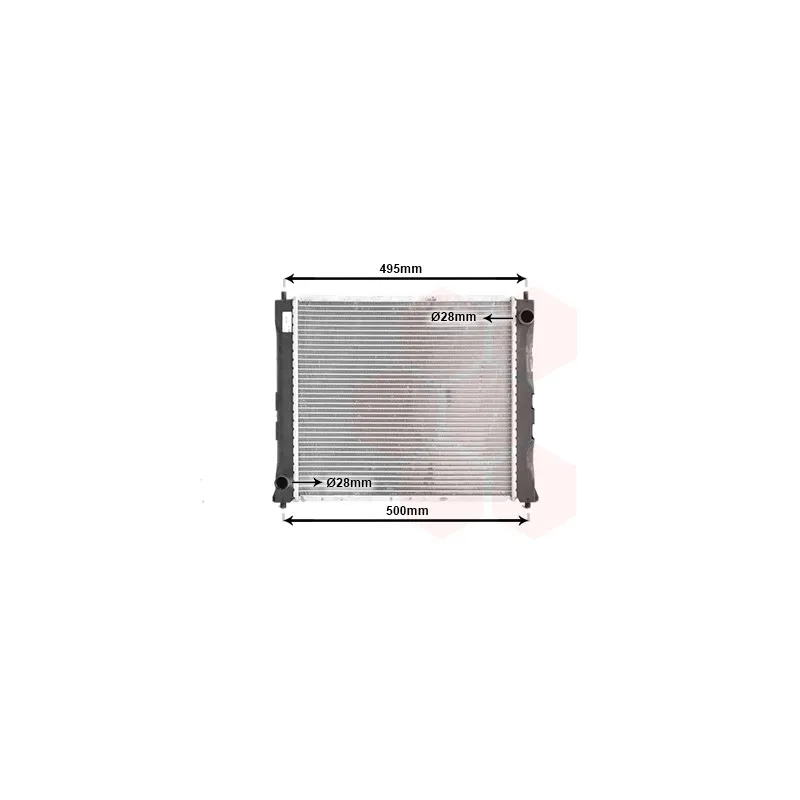 Radiateur, refroidissement du moteur VAN WEZEL 02002067