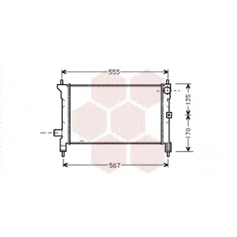 Radiateur, refroidissement du moteur VAN WEZEL 02002080