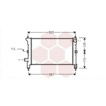 Radiateur, refroidissement du moteur VAN WEZEL 02002081