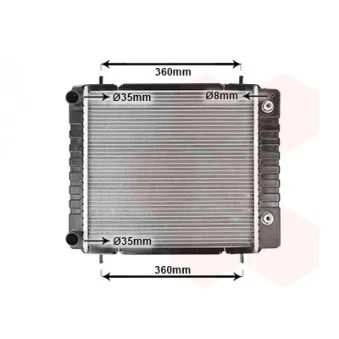 Radiateur, refroidissement du moteur VAN WEZEL 02002082