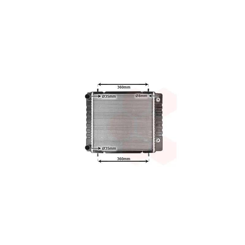 Radiateur, refroidissement du moteur VAN WEZEL 02002082