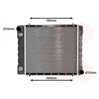 Radiateur, refroidissement du moteur VAN WEZEL 02002084