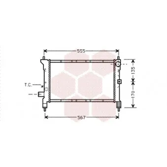 Radiateur, refroidissement du moteur VAN WEZEL 02002100