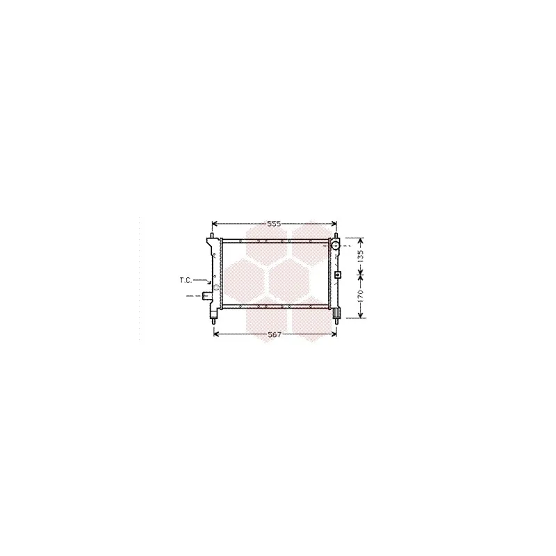Radiateur, refroidissement du moteur VAN WEZEL 02002100