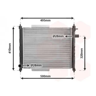 Radiateur, refroidissement du moteur VAN WEZEL 02002110
