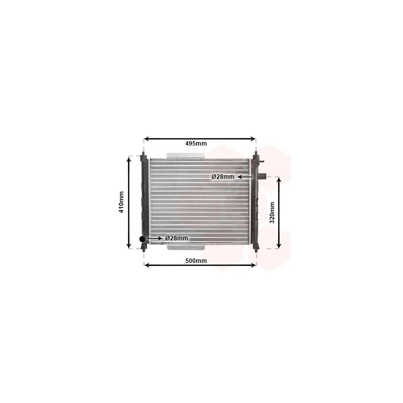 Radiateur, refroidissement du moteur VAN WEZEL 02002110