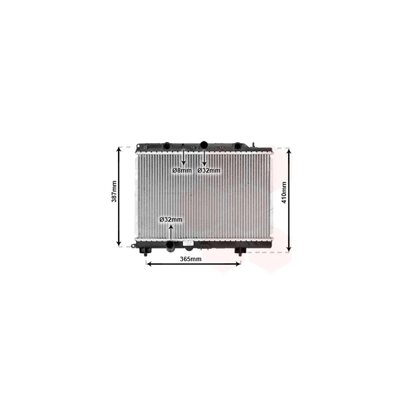 Radiateur, refroidissement du moteur VAN WEZEL 02002120