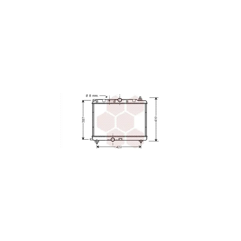 Radiateur, refroidissement du moteur VAN WEZEL 02002121