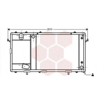 Radiateur, refroidissement du moteur VAN WEZEL 02002123
