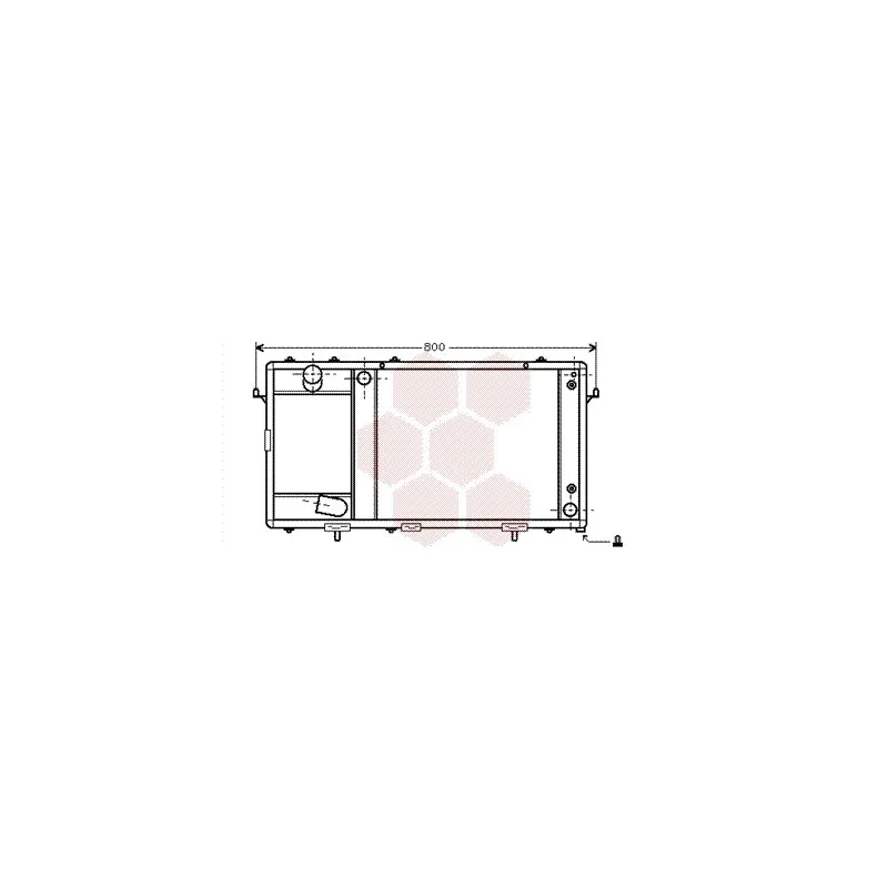 Radiateur, refroidissement du moteur VAN WEZEL 02002123