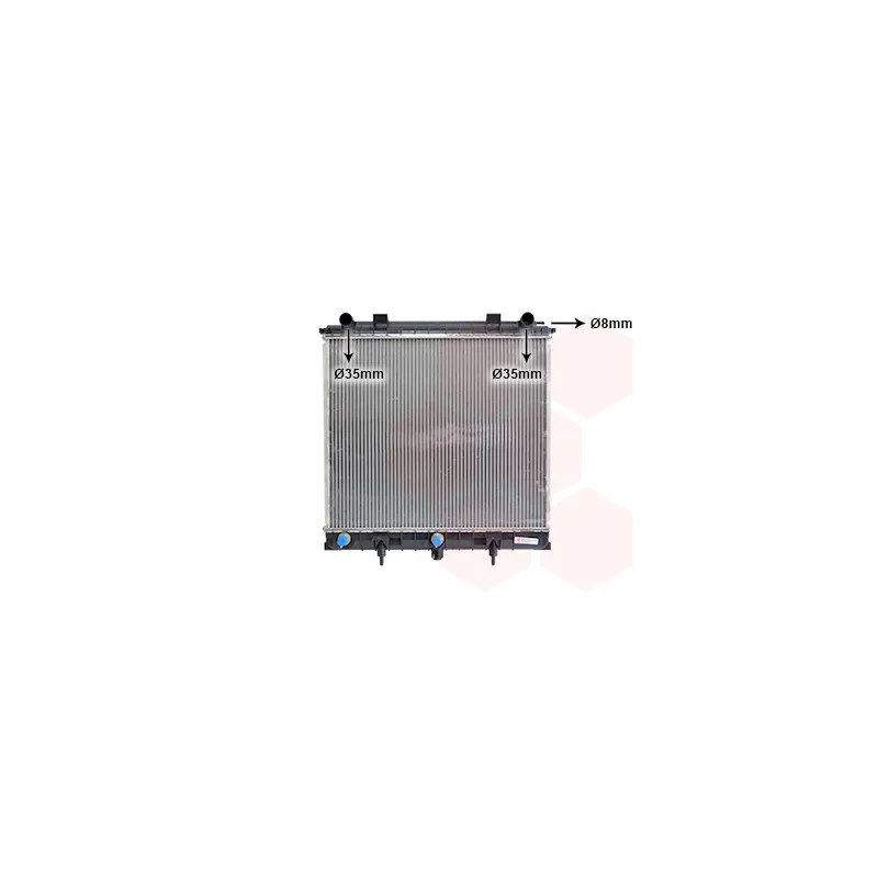 Radiateur, refroidissement du moteur VAN WEZEL 02002132
