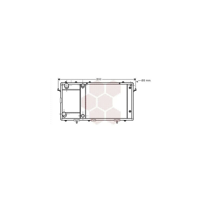 Radiateur, refroidissement du moteur VAN WEZEL 02002137