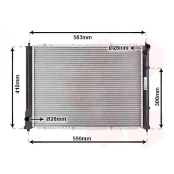 Radiateur, refroidissement du moteur VAN WEZEL 02002149