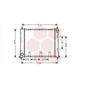 Radiateur, refroidissement du moteur VAN WEZEL 02002150