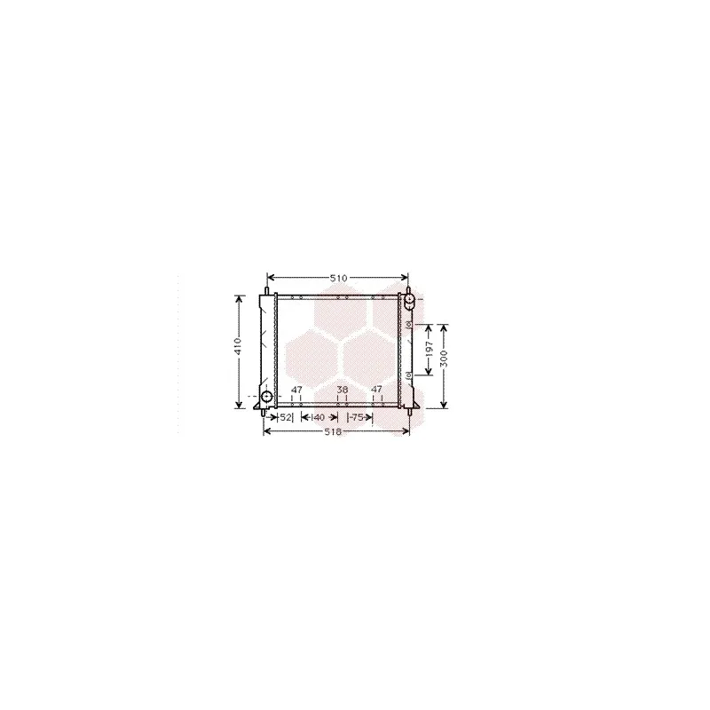 Radiateur, refroidissement du moteur VAN WEZEL 02002150