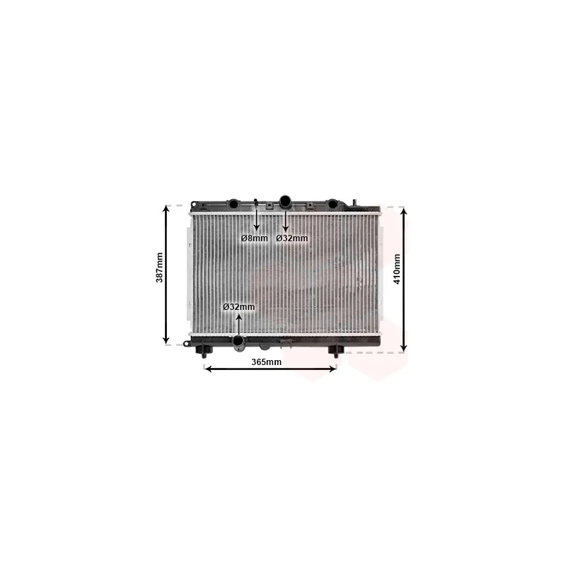 Radiateur, refroidissement du moteur VAN WEZEL 02002154