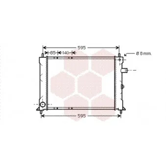 Radiateur, refroidissement du moteur VAN WEZEL 02002155