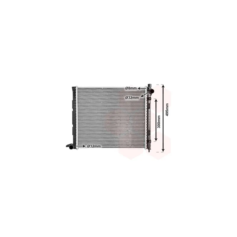 Radiateur, refroidissement du moteur VAN WEZEL 02002164