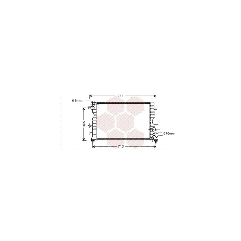 Radiateur, refroidissement du moteur VAN WEZEL 02002165