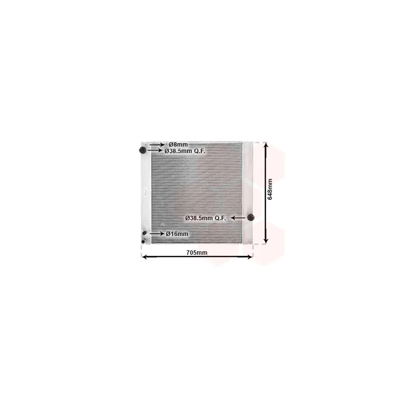 Radiateur, refroidissement du moteur VAN WEZEL 02002166