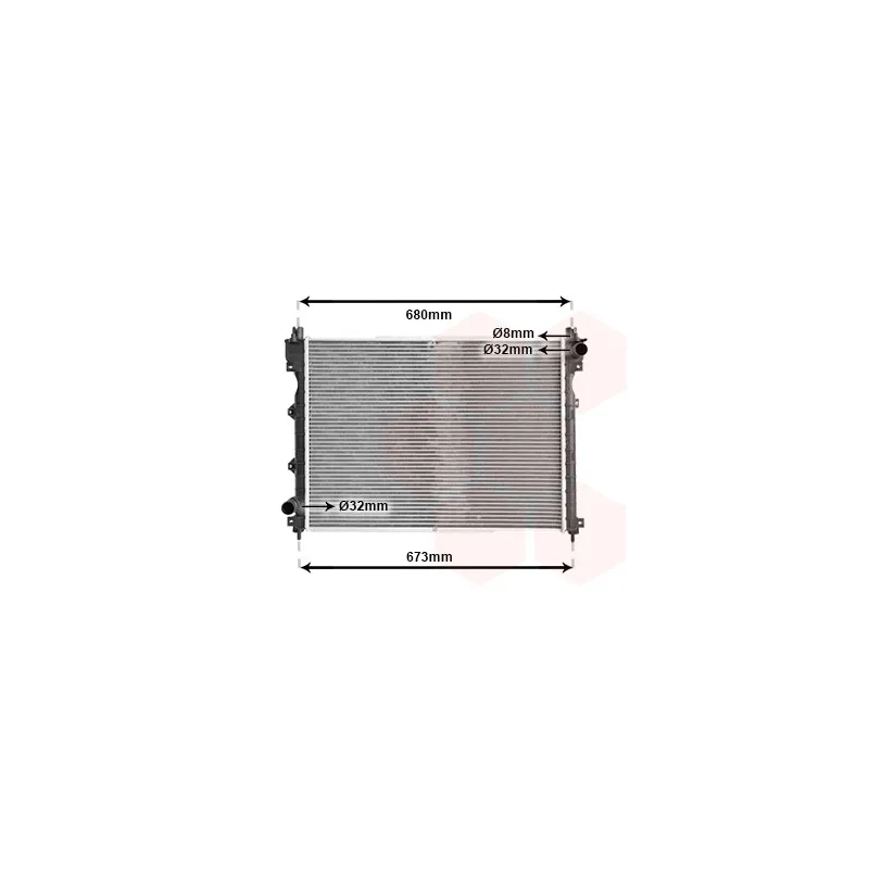 Radiateur, refroidissement du moteur VAN WEZEL 02002174