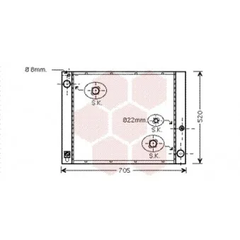 Radiateur, refroidissement du moteur VAN WEZEL
