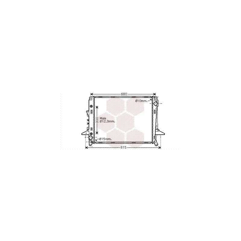 Radiateur, refroidissement du moteur VAN WEZEL 02002197