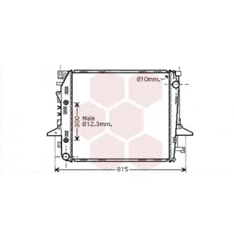 Radiateur, refroidissement du moteur VAN WEZEL 02002198