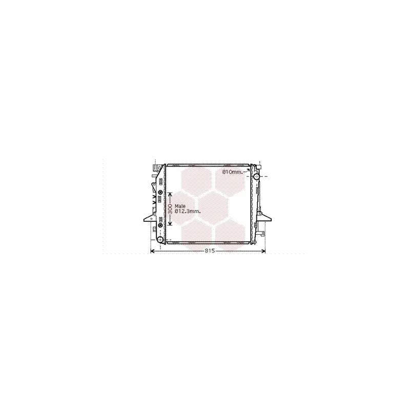 Radiateur, refroidissement du moteur VAN WEZEL 02002198