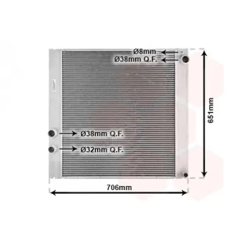 Radiateur, refroidissement du moteur VAN WEZEL 02002207