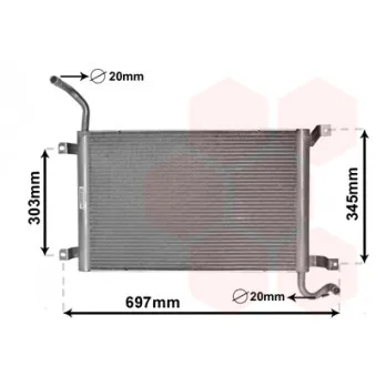 Radiateur, refroidissement du moteur VAN WEZEL 02002223