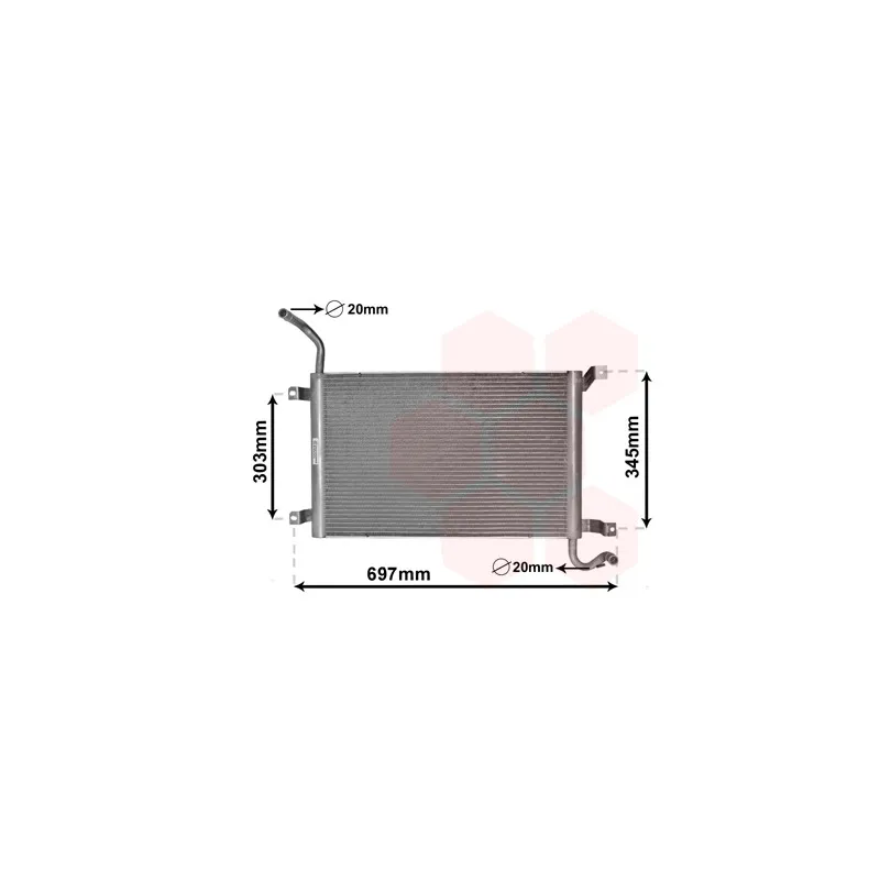 Radiateur, refroidissement du moteur VAN WEZEL 02002223