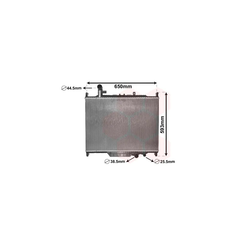 Radiateur, refroidissement du moteur VAN WEZEL 02002225