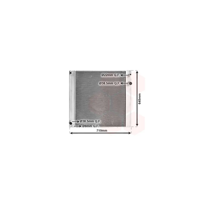 Radiateur, refroidissement du moteur VAN WEZEL 02002229