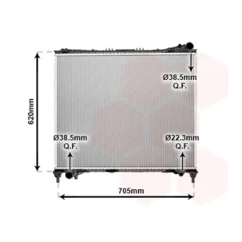 Radiateur, refroidissement du moteur VAN WEZEL 02002337