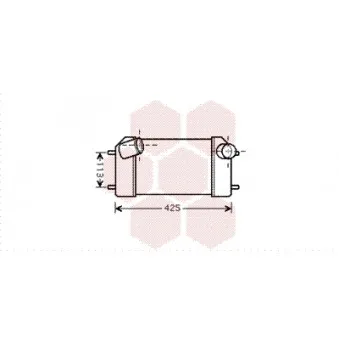 Intercooler, échangeur VAN WEZEL 02004181