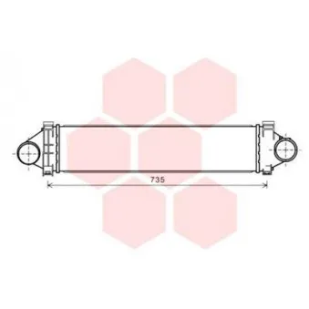 Intercooler, échangeur VAN WEZEL 02004213