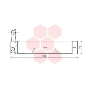 Intercooler, échangeur VAN WEZEL 02004214