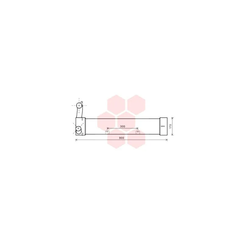 Intercooler, échangeur VAN WEZEL 02004214