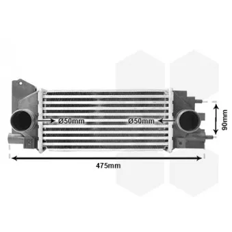 Intercooler, échangeur VAN WEZEL 02004231