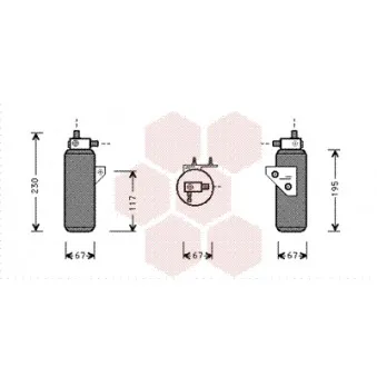 Filtre déshydratant, climatisation VAN WEZEL 0200D144
