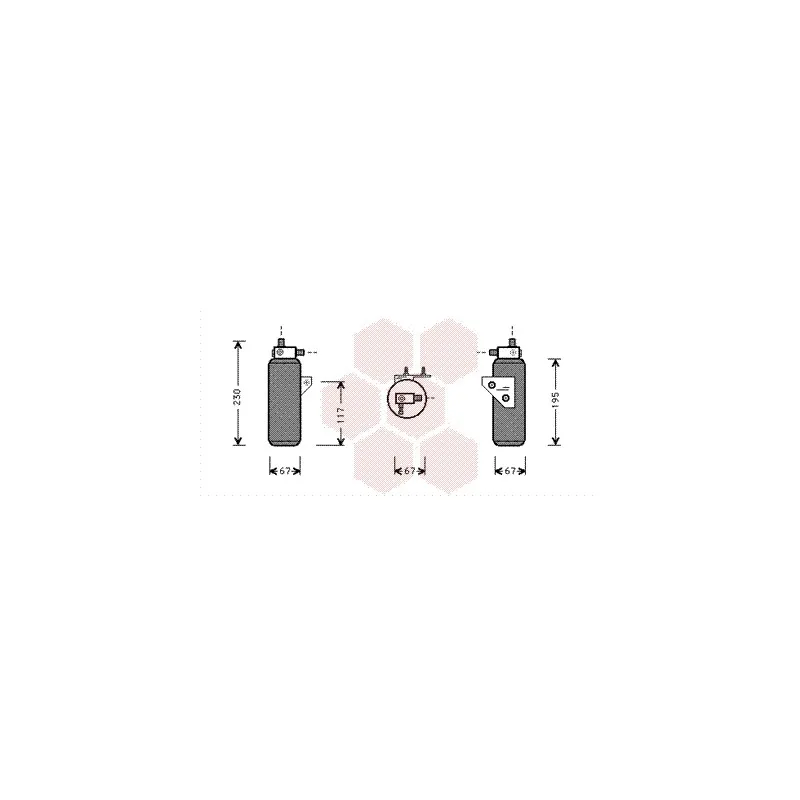 Filtre déshydratant, climatisation VAN WEZEL 0200D144