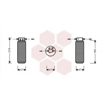 Filtre déshydratant, climatisation VAN WEZEL 0200D145