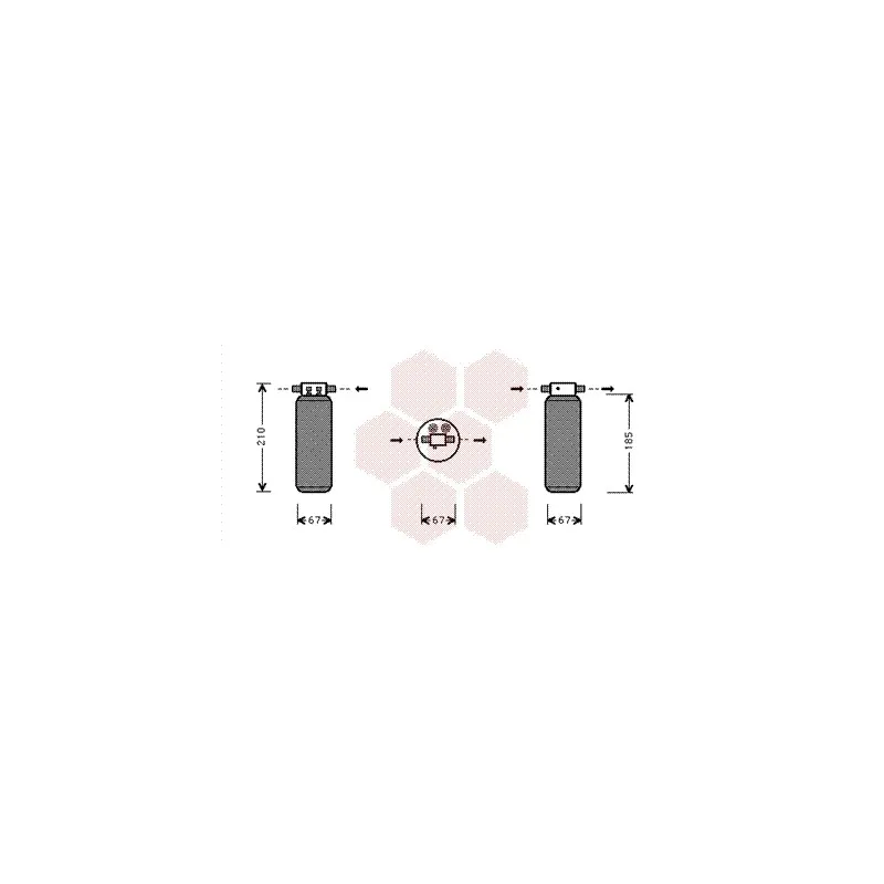 Filtre déshydratant, climatisation VAN WEZEL 0200D145