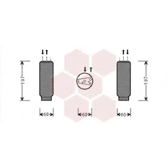 Filtre déshydratant, climatisation VAN WEZEL 0200D146