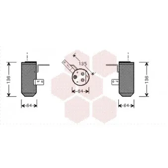 Filtre déshydratant, climatisation VAN WEZEL 0200D160