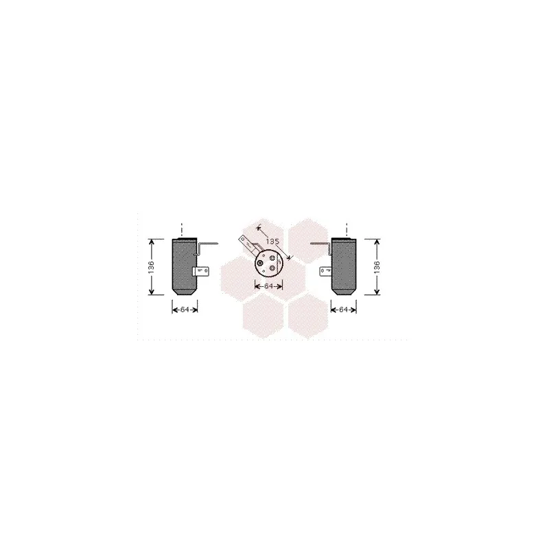 Filtre déshydratant, climatisation VAN WEZEL 0200D160